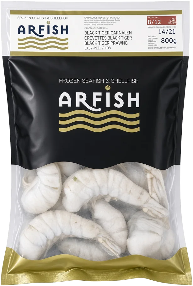 ARFISH Gold EasyPeel Black Tiger scampi’s
